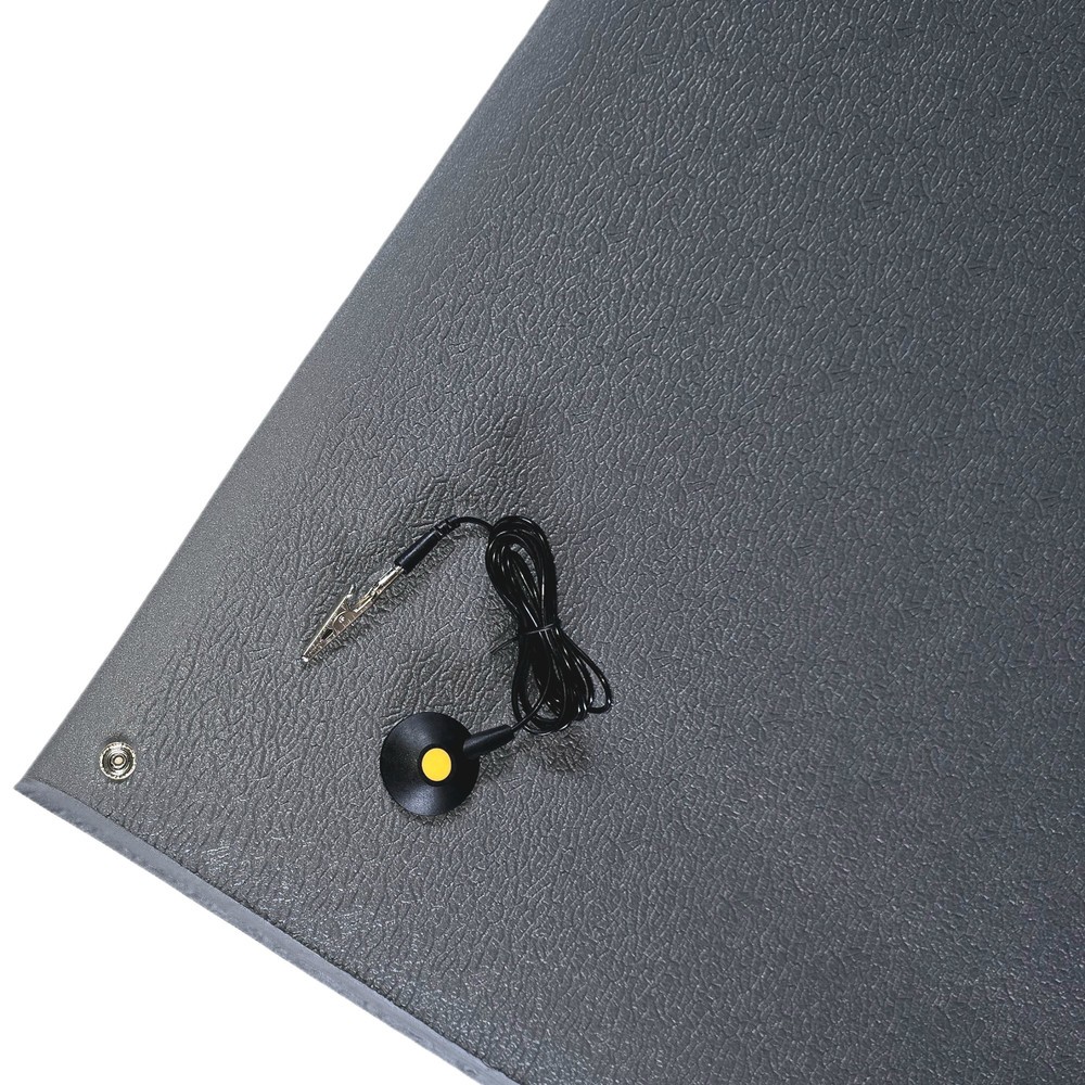 Steinbock® ESD-Anti-Ermüdungsmatte Ergo, texturiert, 1-lagig, BxL 600 x 3.000 mm, grau