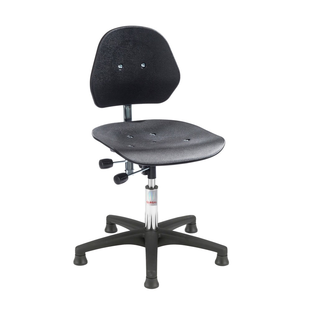 Global Stole A/S Arbeitsdrehstuhl Solid, Sitzhöhe 430-560 mm, Bodengleiter, Kunststoffbasis
