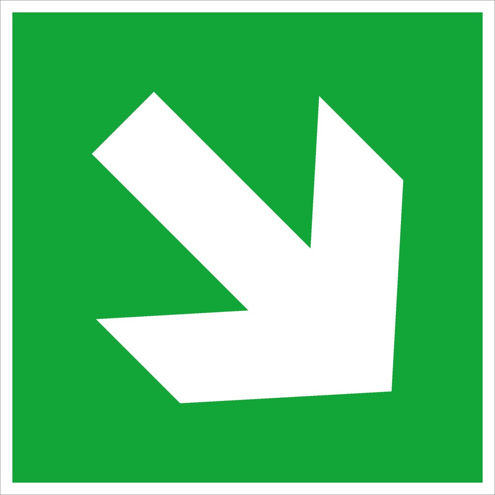 SafetyMarking® Richtungspfeil aufwärts/abwärts, HxB 150 x 150 mm, Alu HI