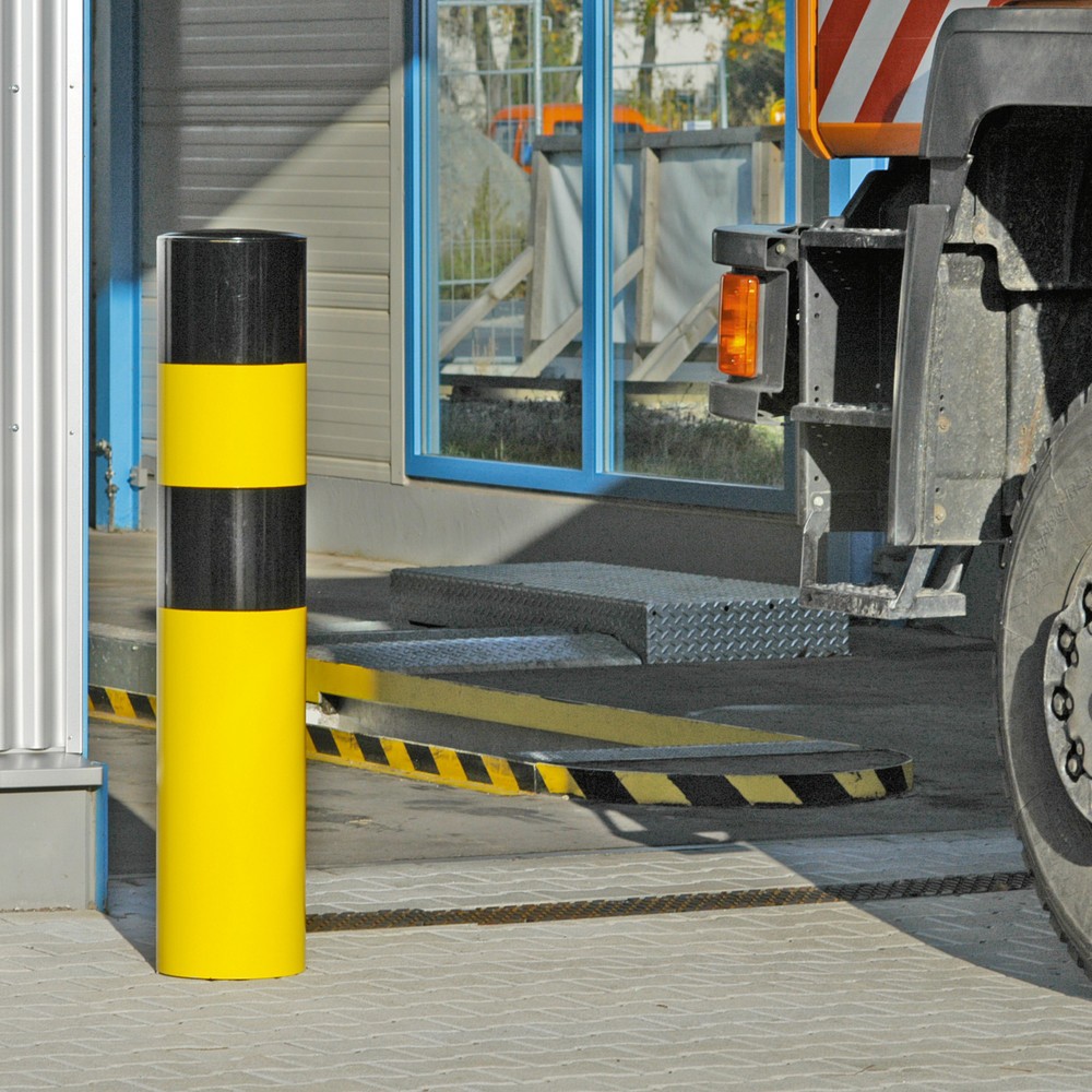 MORAVIA Rammschutzpoller, zum Einbetonieren, Aussenbereich, Höhe 1.600 mm, Ø 273 mm