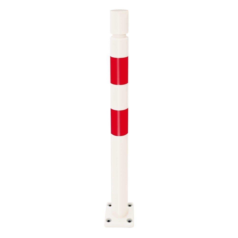 MORAVIA neigbarer Rammschutzpoller FLEX, Innen- und Außenbereich, rot-weiß, Höhe 1.000 mm, Ø 80 mm