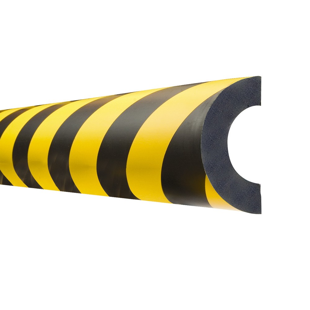 MORAVIA Prallschutz für Rohre, halbkreisförmig, magnetisch, Innen-Ø 60 mm, Länge 1 m