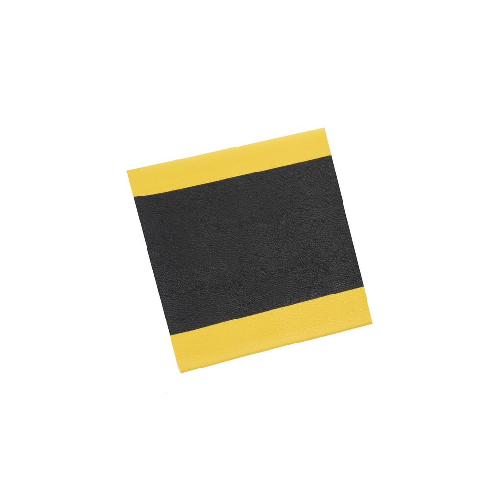 HEMMDAL Anti-Ermüdungsmatte ErgoSoft Classic, texturiert, 1-lagig, BxL 600 x 600 mm, schwarz/gelb