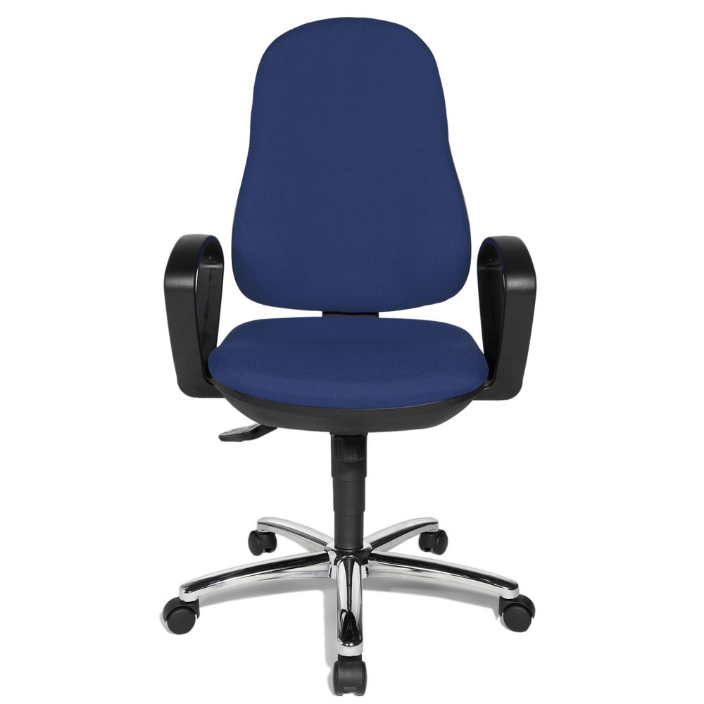 Topstar® Bürodrehstuhl Syncro-Steel II, Rückenlehne gepolstert, blau