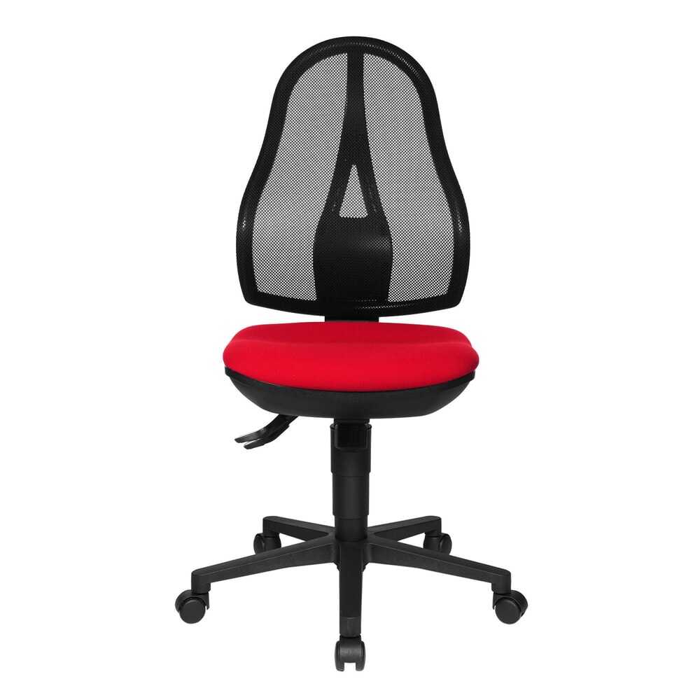 Topstar® Bürodrehstuhl Open Point Syncro, Bandscheibensitz, Netzrücken, rot