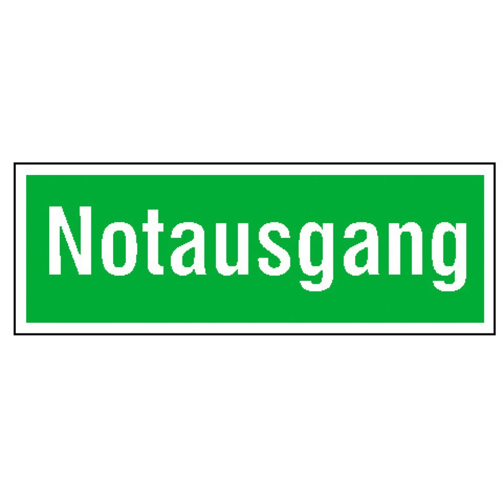 SafetyMarking® "Notausgang", HxB 105 x 300 mm, Alu HI