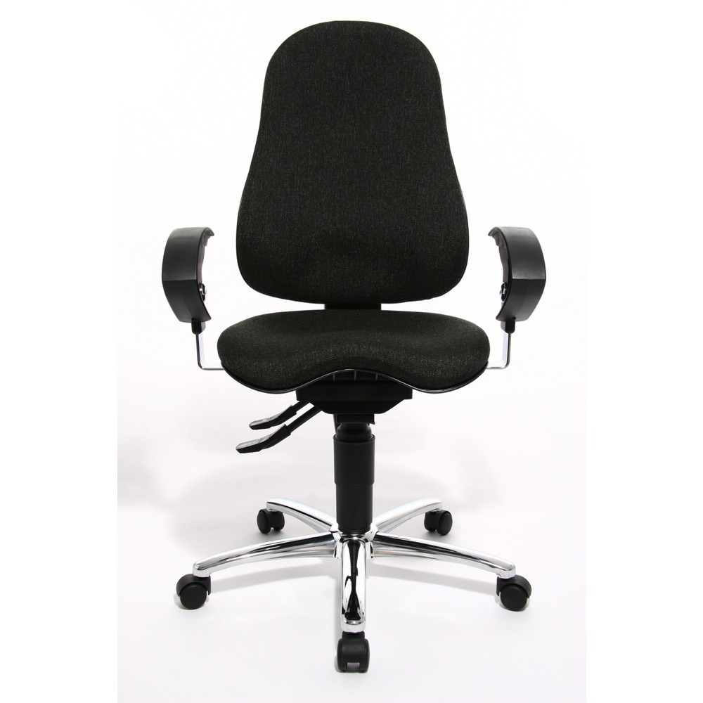 Topstar® Bürodrehstuhl Ortho 10, höhenverstellbare Armlehnen, anthrazit