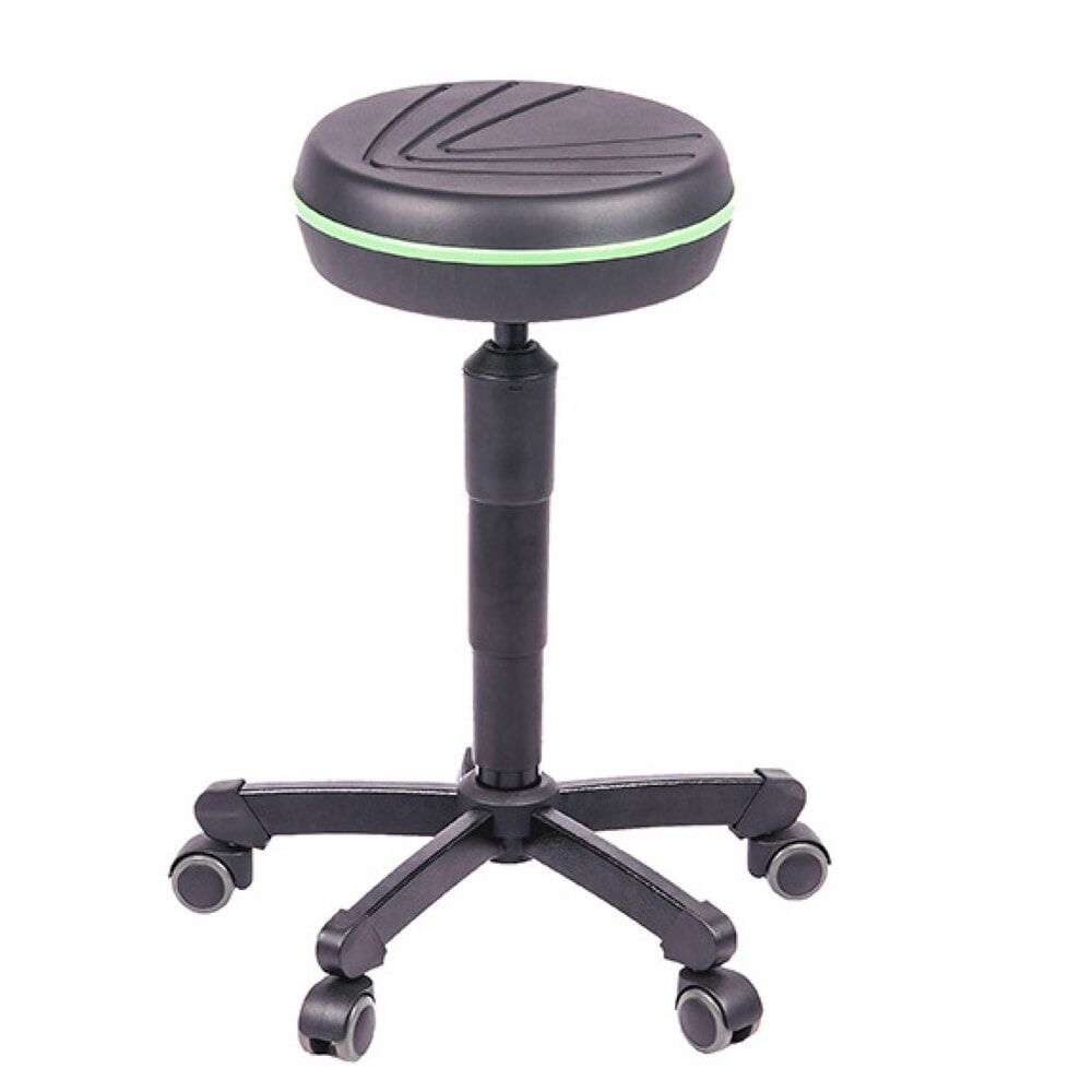 meychair Hocker A30 PRO mit Rollen, Kederfarbe grün
