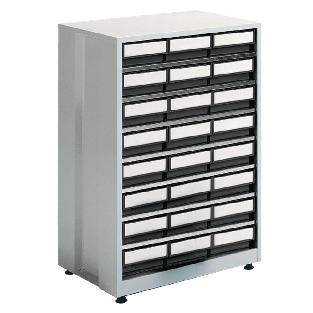 TRESTON ESD-Schubladenmagazin, beständig gegen Öle, Säuren und Lösungsmittel, HxBxT 1.730 x 605 x 410 mm, 24 Schubladen