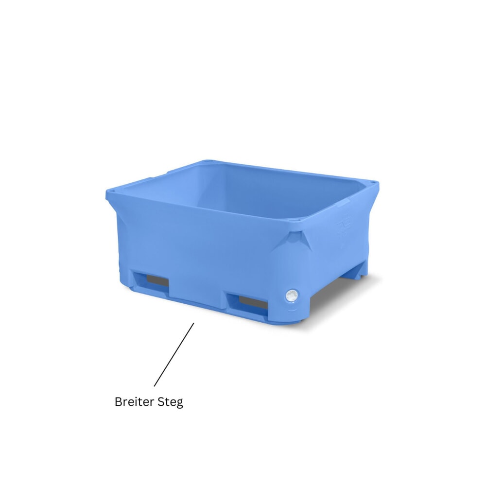 Isolierter Container aus HDPE mit PE-Schaum-Isolierung, Typ 460-1 PE, blau