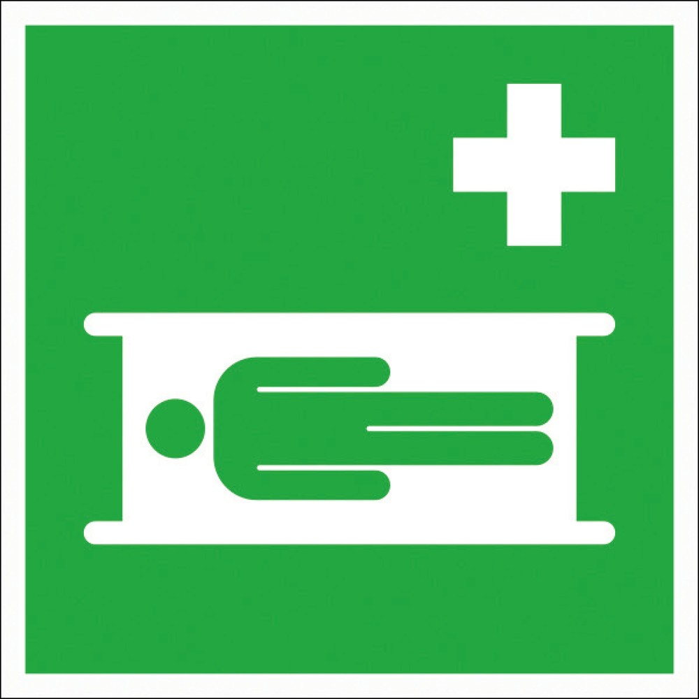 SafetyMarking® Krankentrage, HxB 150 x 150 mm, Folie HI
