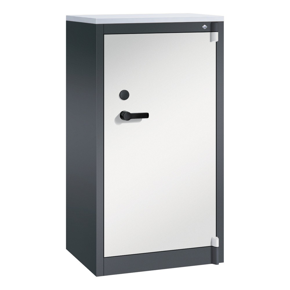 C+P Sicherheits-Flügeltürschrank, 3 OH, HxBxT 1.226 x 650 x 500 mm, schwarzgrau, lichtgrau, lichtgrau
