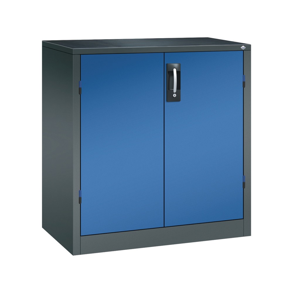 C+P Schwerlastschrank mit 1 Fachboden, HxBxT 1.000 x 930 x 500 mm, anthrazitgrau, enzianblau