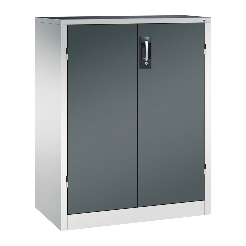 C+P Schwerlastschrank mit 2 Fachböden, HxBxT 1.200 x 930 x 500 mm, lichtgrau, anthrazitgrau