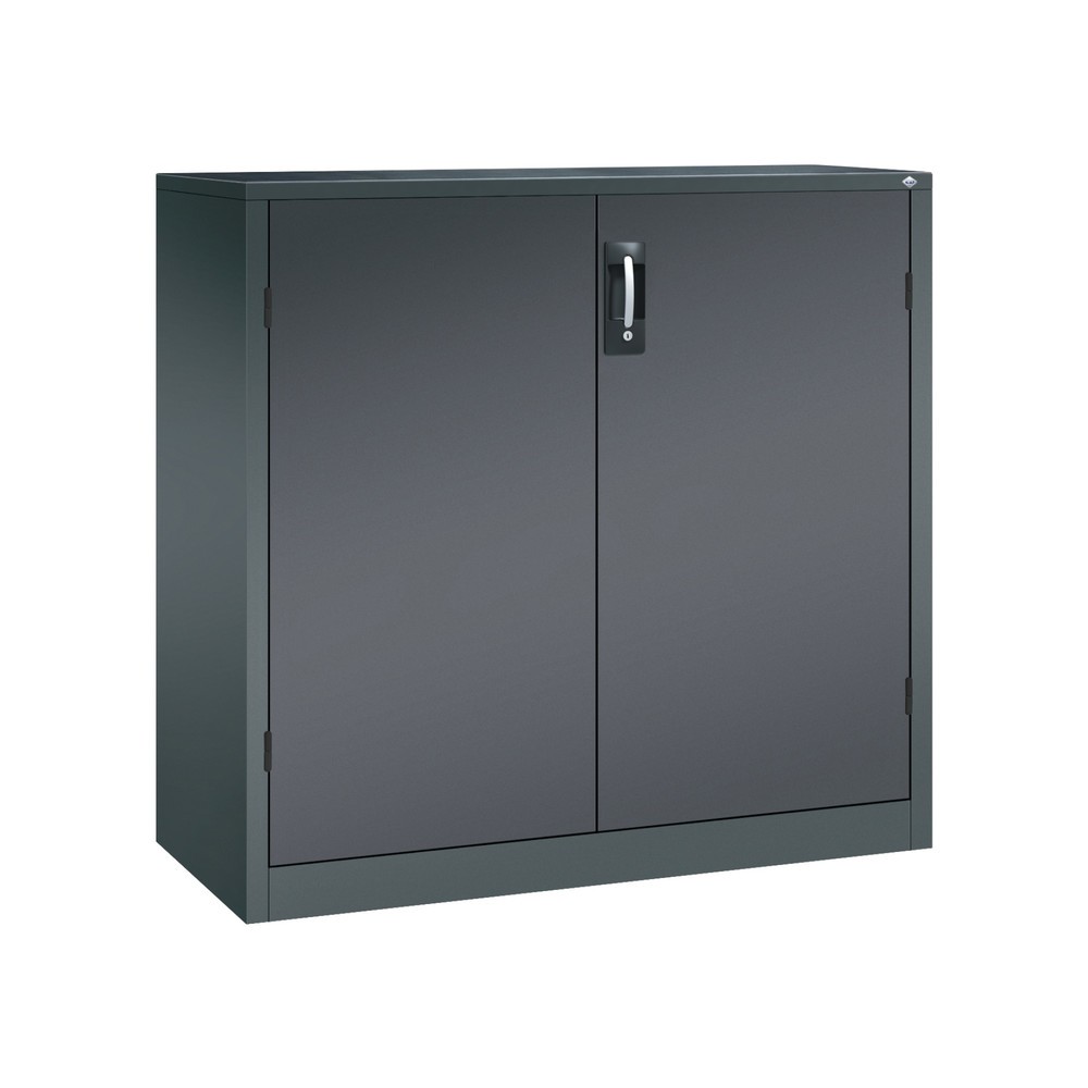 C+P Schwerlastschrank mit 2 Fachböden, HxBxT 1.200 x 1.200 x 500 mm, anthrazitgrau, schwarzgrau