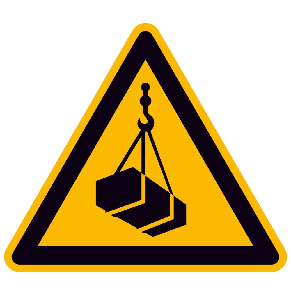 SafetyMarking® Warnung vor schwebender Last, Seitenlänge 315 mm, Folie