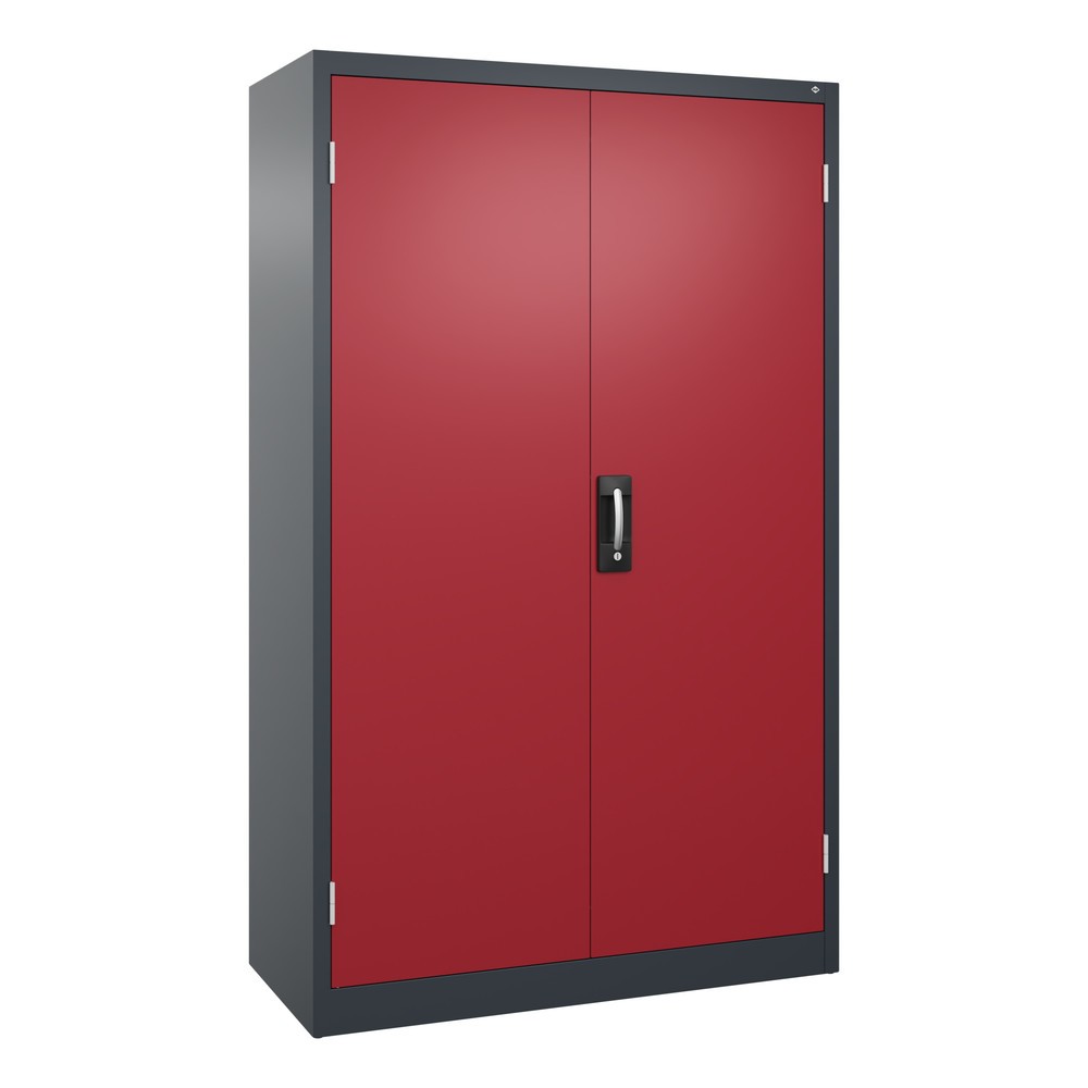 C+P Schwerlastschrank mit 4 Fachböden, HxBxT 1.950 x 1.200 x 500 mm, anthrazitgrau, rubinrot