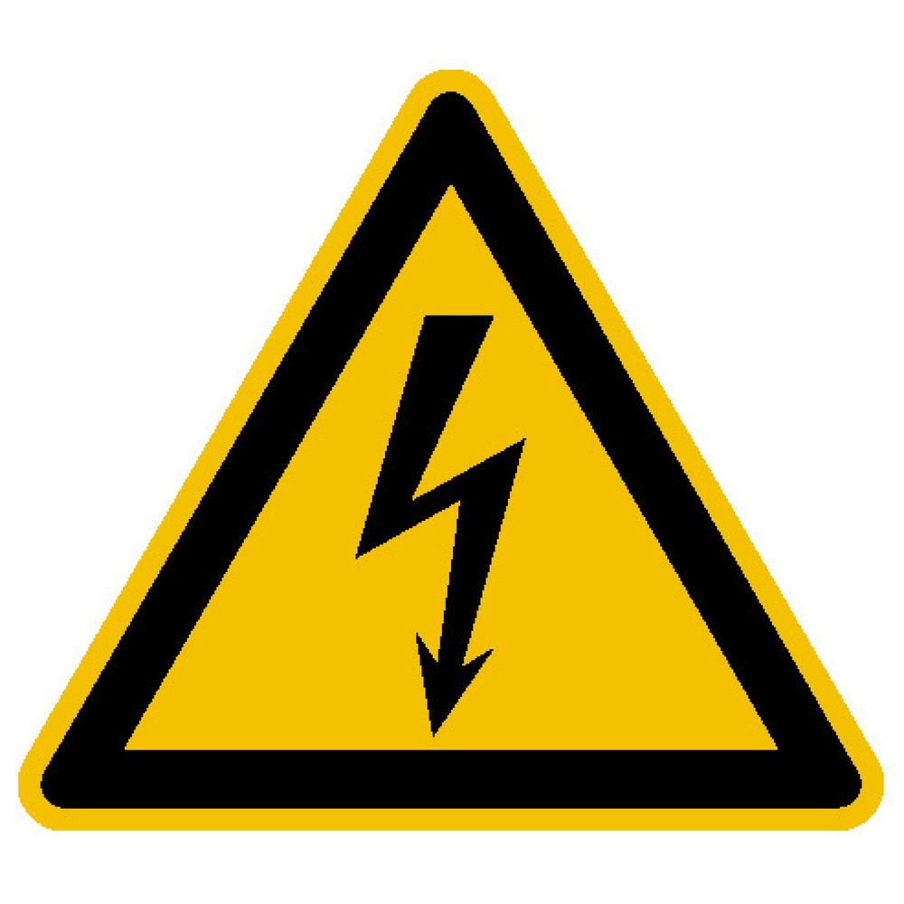 SafetyMarking® Warnung vor elektischer Spannung, Seitenlänge 315 mm, Alu