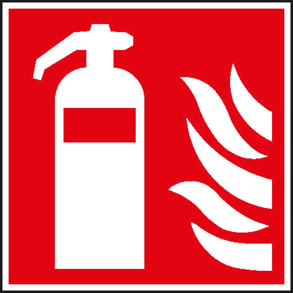 SafetyMarking® Feuerlöscher mit Flammen, HxB 200 x 200 mm, Folie HI