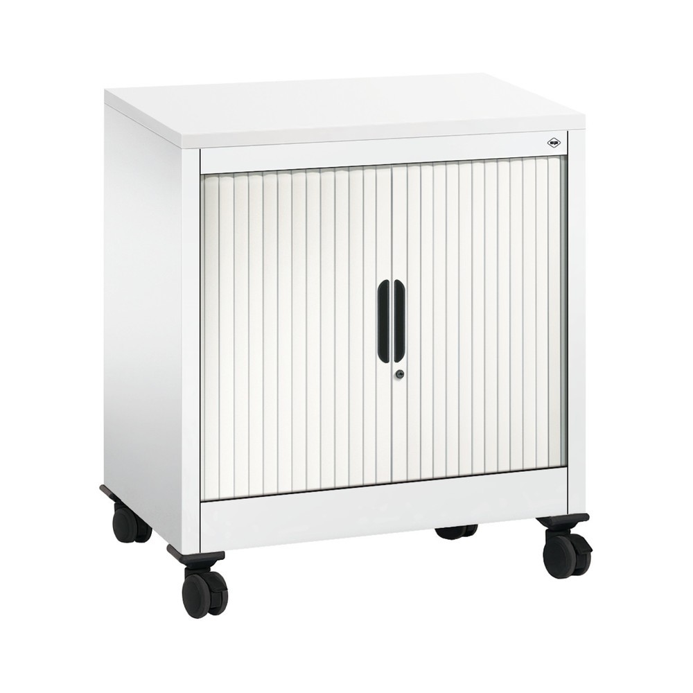 C+P Anstell-Querrollenschrank, 1 1/2 OH, Breite 800 mm, reinweiss, weiss