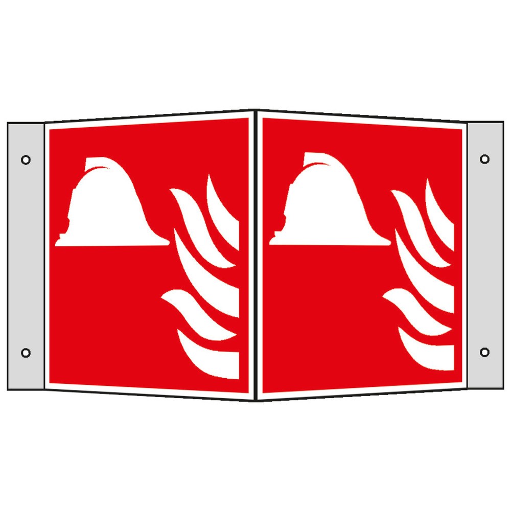 SafetyMarking® Mittel/Geräte zur Brandbekämpfung, Winkel, HxB 200 x 200 mm, Alu HI