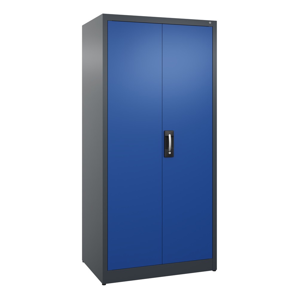 C+P Flügeltürenschrank, 5 OH, HxBxT 1.950 x 930 x 600 mm, enzianblau, anthrazitgrau