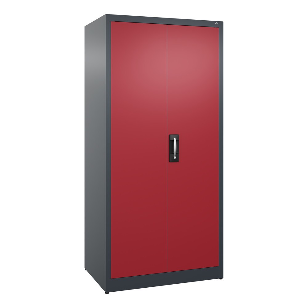 C+P Flügeltürenschrank, 5 OH, HxBxT 1.950 x 930 x 600 mm, rubinrot, anthrazitgrau