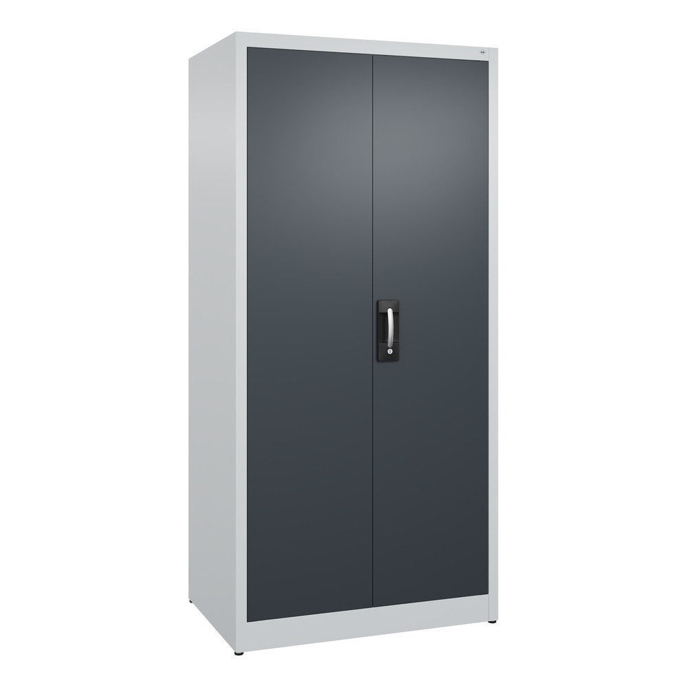 C+P Flügeltürenschrank, 5 OH, HxBxT 1.950 x 930 x 600 mm, anthrazitgrau, lichtgrau