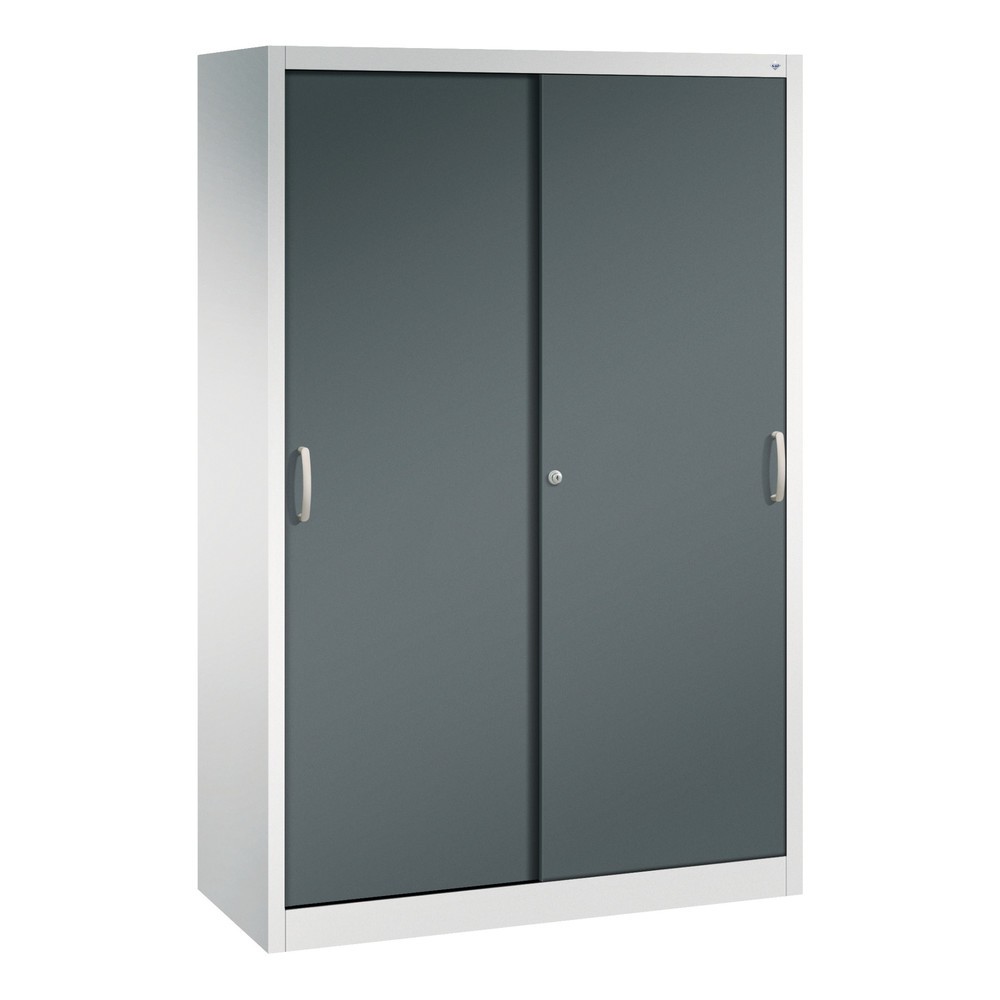 C+P Schiebetürenschrank, HxBxT 1.950 x 1.200 x 500 mm, lichtgrau, anthrazitgrau