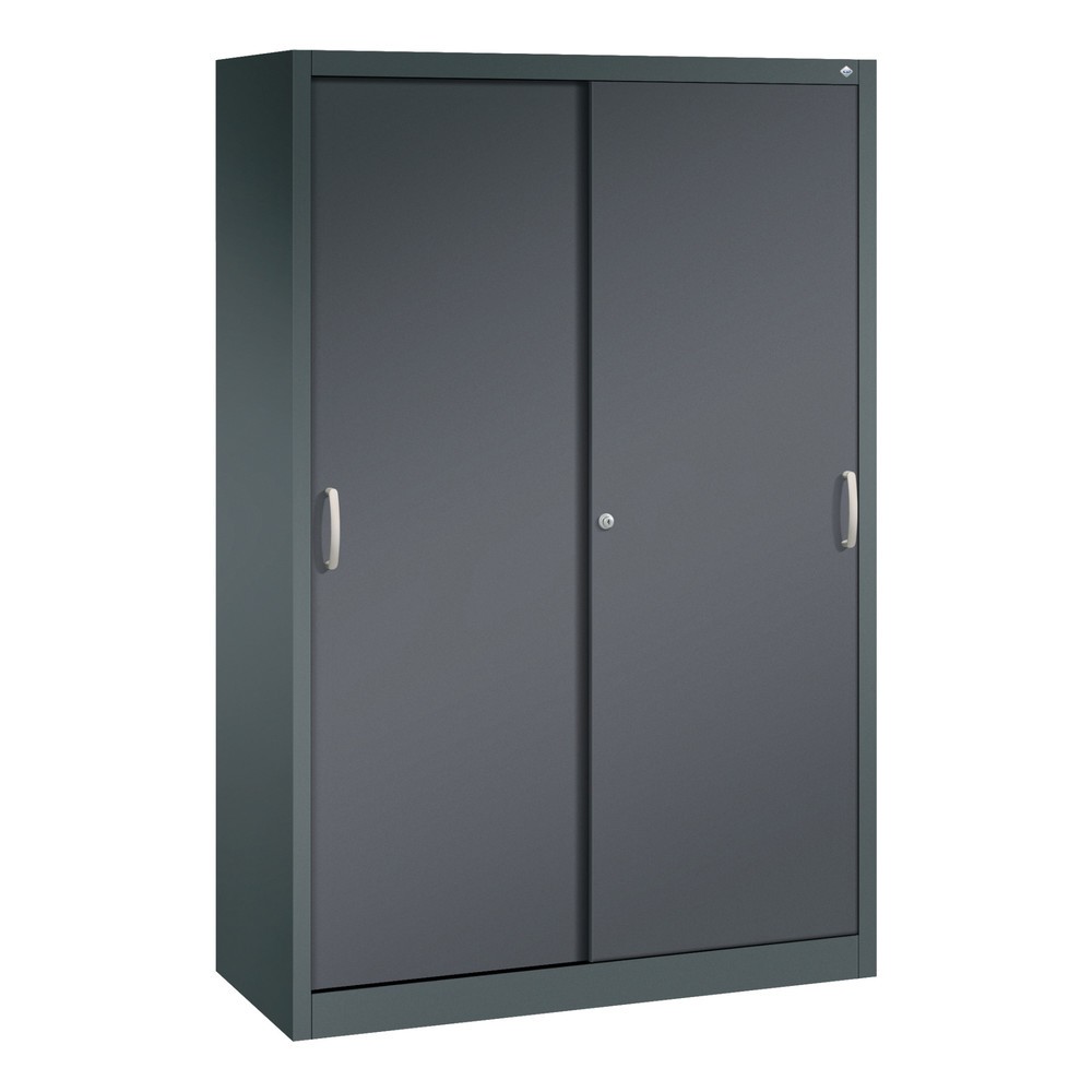 C+P Schiebetürenschrank, HxBxT 1.950 x 1.200 x 500 mm, anthrazitgrau, schwarzgrau