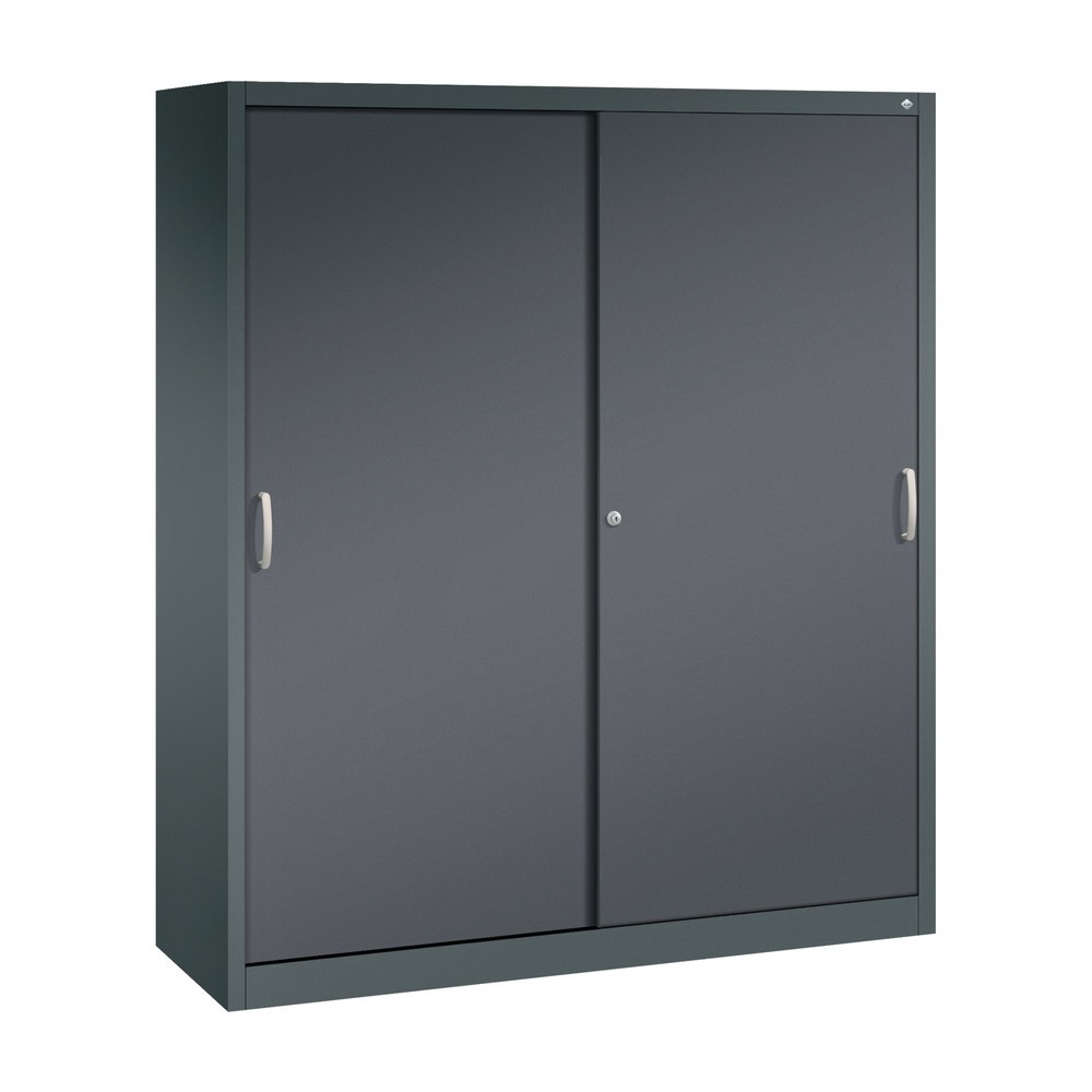 C+P Schiebetürenschrank, HxBxT 1.950 x 1.600 x 500 mm, anthrazitgrau, schwarzgrau