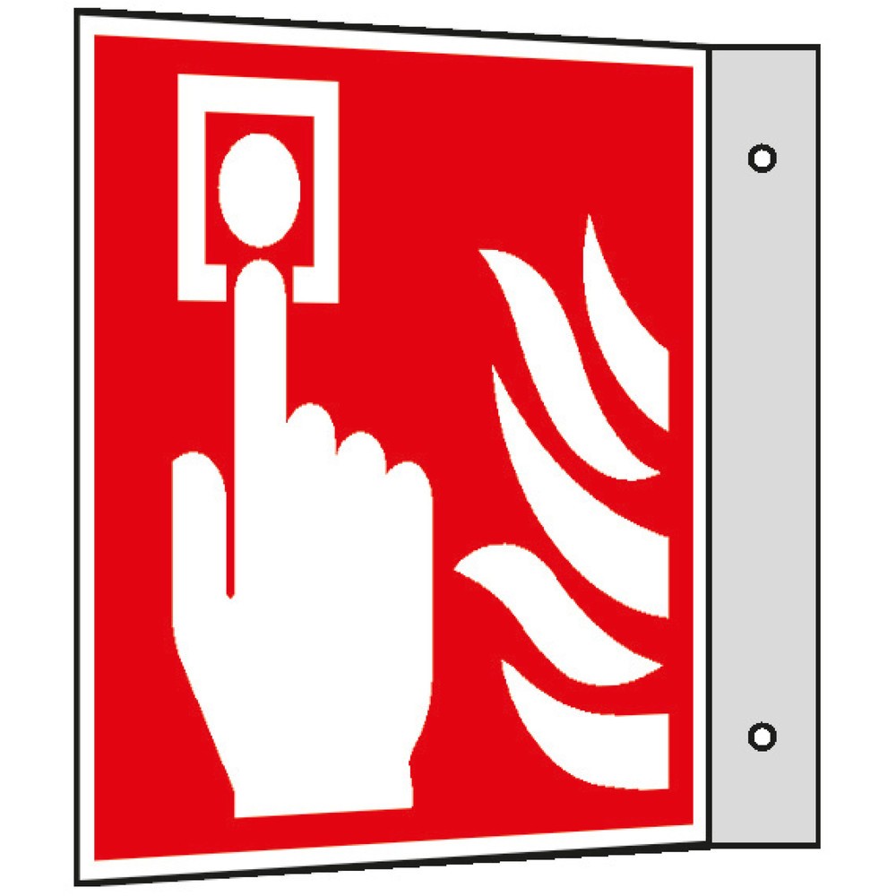 SafetyMarking® Brandmelder (manuell), Fahne, HxB 150 x 150 mm