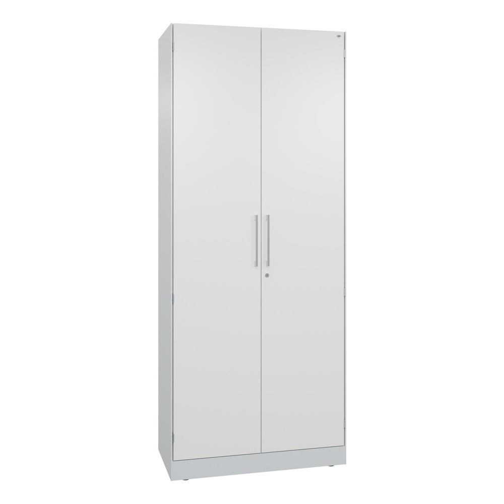 C+P Flügeltürenschrank Asisto, 5 OH, Breite 800 mm, lichtgrau, verkehrsweiss
