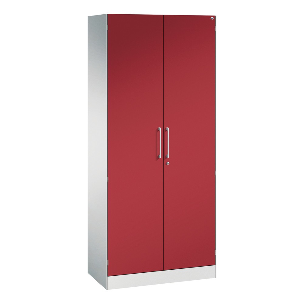 C+P Flügeltürenschrank Asisto, 5 OH, Breite 800 mm, lichtgrau, rubinrot