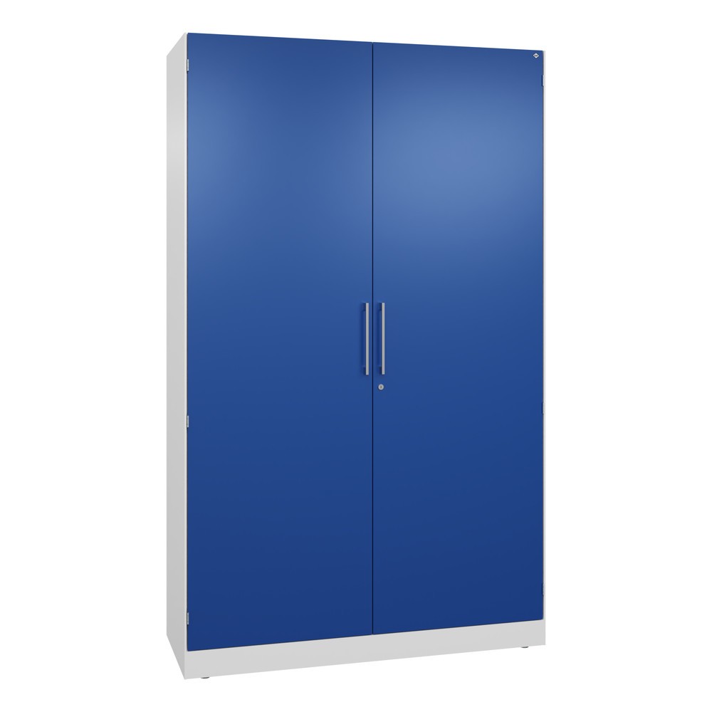 C+P Flügeltürenschrank Asisto, 5 OH, Breite 1.200 mm, verkehrsweiss, enzianblau