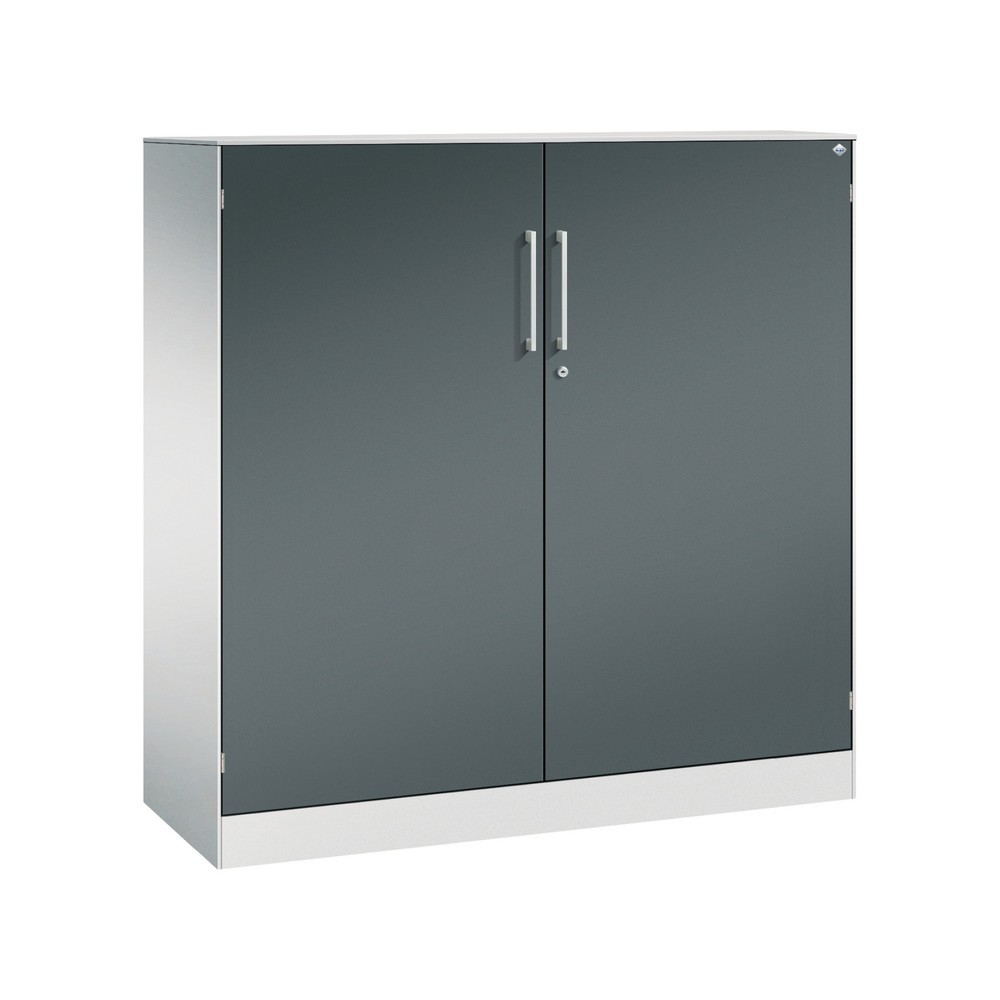 C+P Flügeltürenschrank Asisto, 3 OH, Breite 1.200 mm, lichtgrau, anthrazitgrau