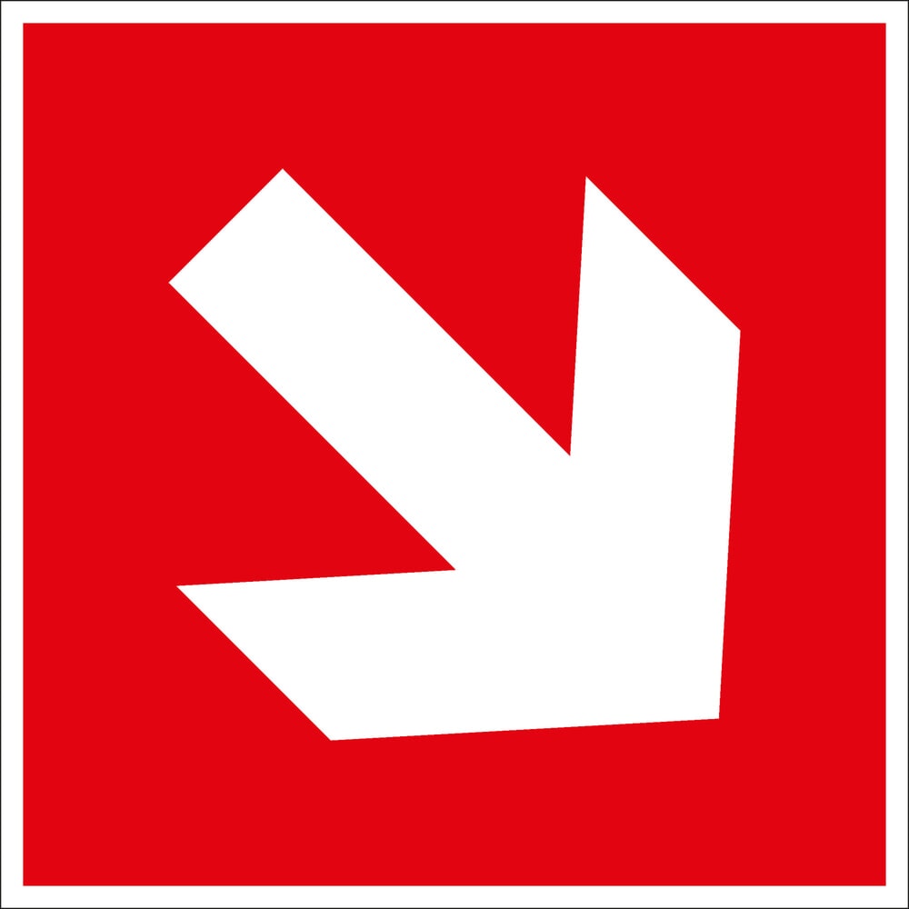 SafetyMarking® Richtungsangabe aufwärts/abwärts, HxB 200 x 200 mm, Folie HI