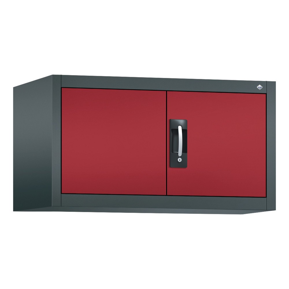 C+P Beistellschrank, HxBxT 500 x 930 x 500 mm, anthrazitgrau, rubinrot