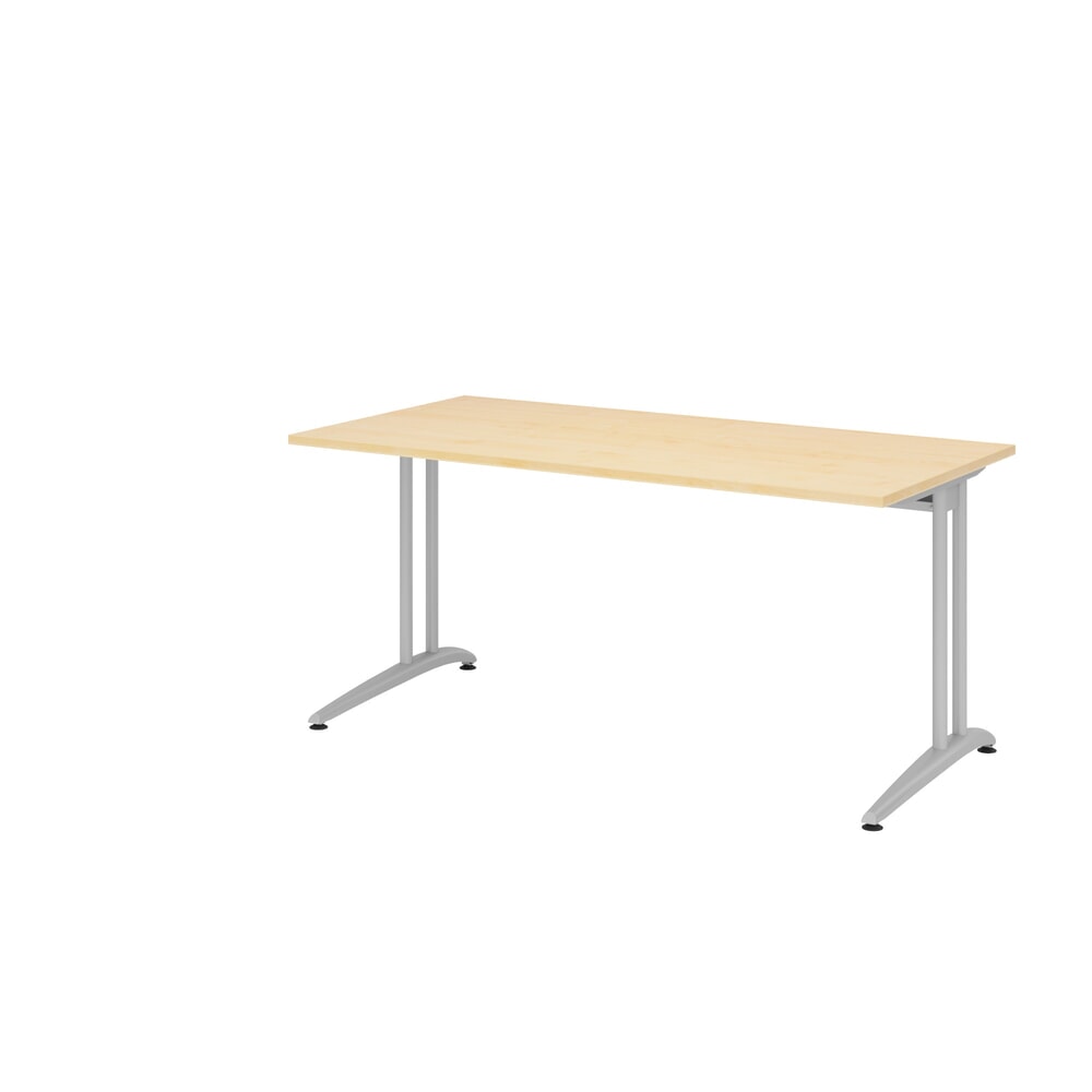 Hammerbacher Büro-Schreibtisch Akzent, C-Fuß Gestell, Hx BxT 740 x 1.600 x 800 mm, Ahorn