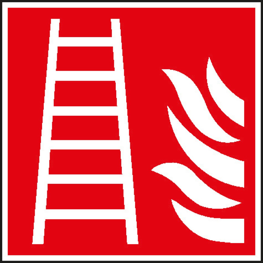 SafetyMarking® Brandschutzschild – Feuerleiter, HxB 150 x 150 mm, Folie HI