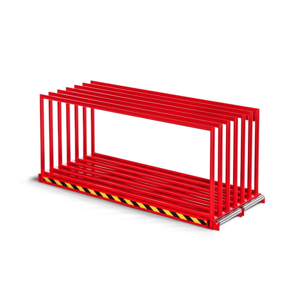 RR-Industrietechnik® Tafelregal RVR-20, doppelseitig, Grundfeld, HxBxT 850 x 1.000 x 2.065 mm, feuerrot