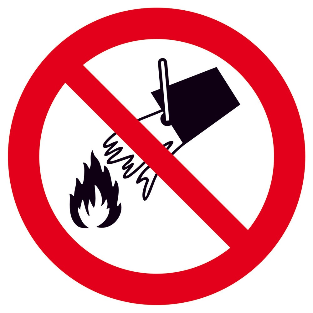 SafetyMarking® Mit Wasser löschen verboten, Ø 200 mm, Folie