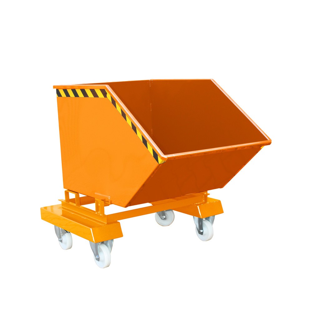 Eichinger® Kastenwagen mit Rollen und Einfahrtaschen, 300 kg, 500 Liter, reinorange