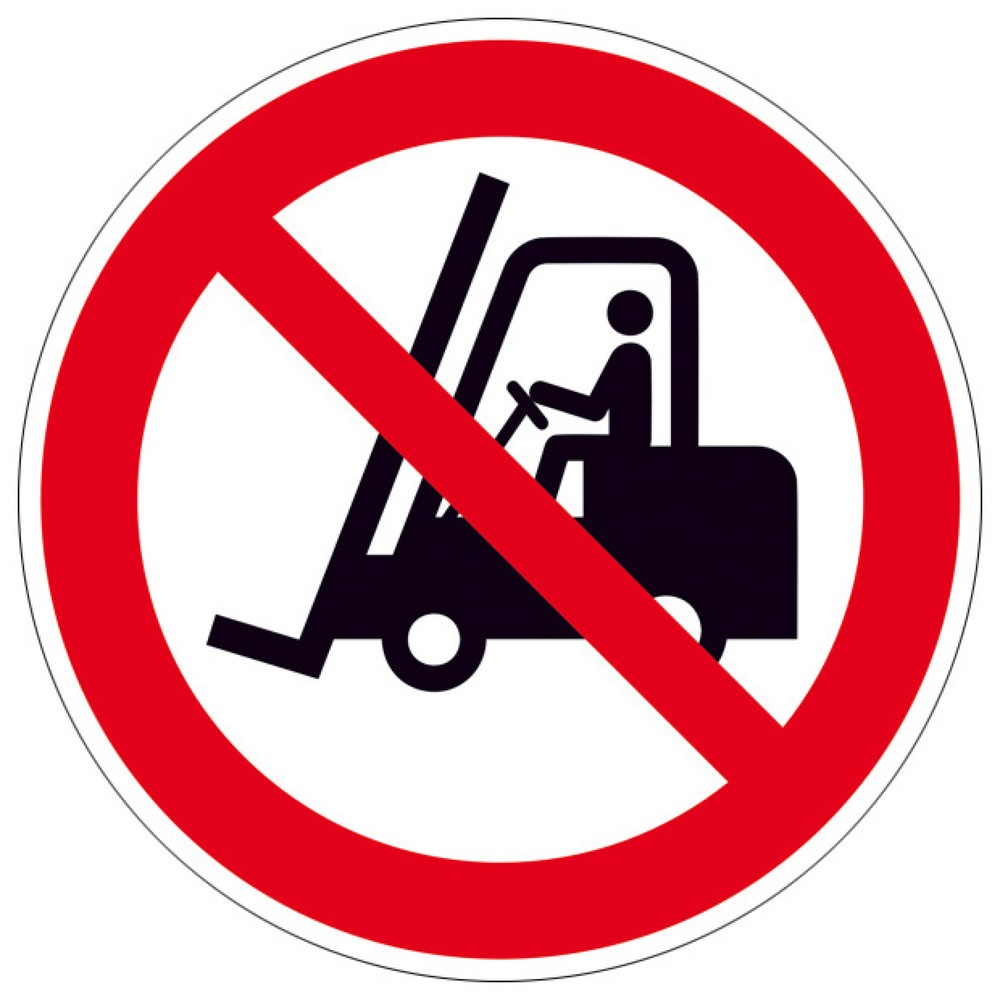 SafetyMarking® Für Flurförderzeuge verboten, Ø 315 mm, Folie