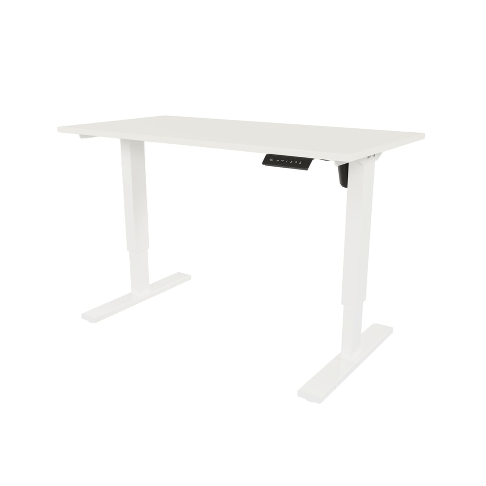 BISLEY Schreibtisch E-StarterTech, elektrisch höhenverstellbar, 160 x 80 cm, weiß, weiß