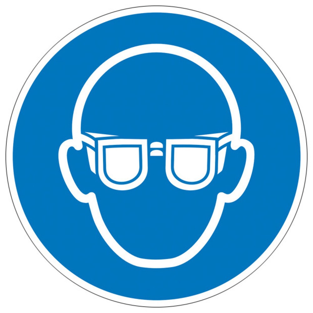 SafetyMarking® Augenschutz benutzen, Ø 100 mm, Alu