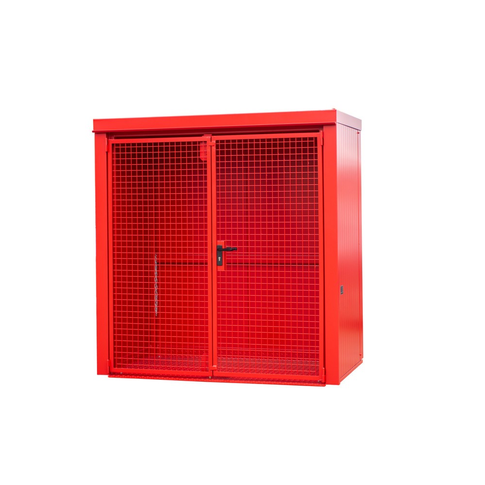 Bauer® Gasflaschen-Container GFC-B, feuerbeständig, für max. 28 Flaschen, feuerrot