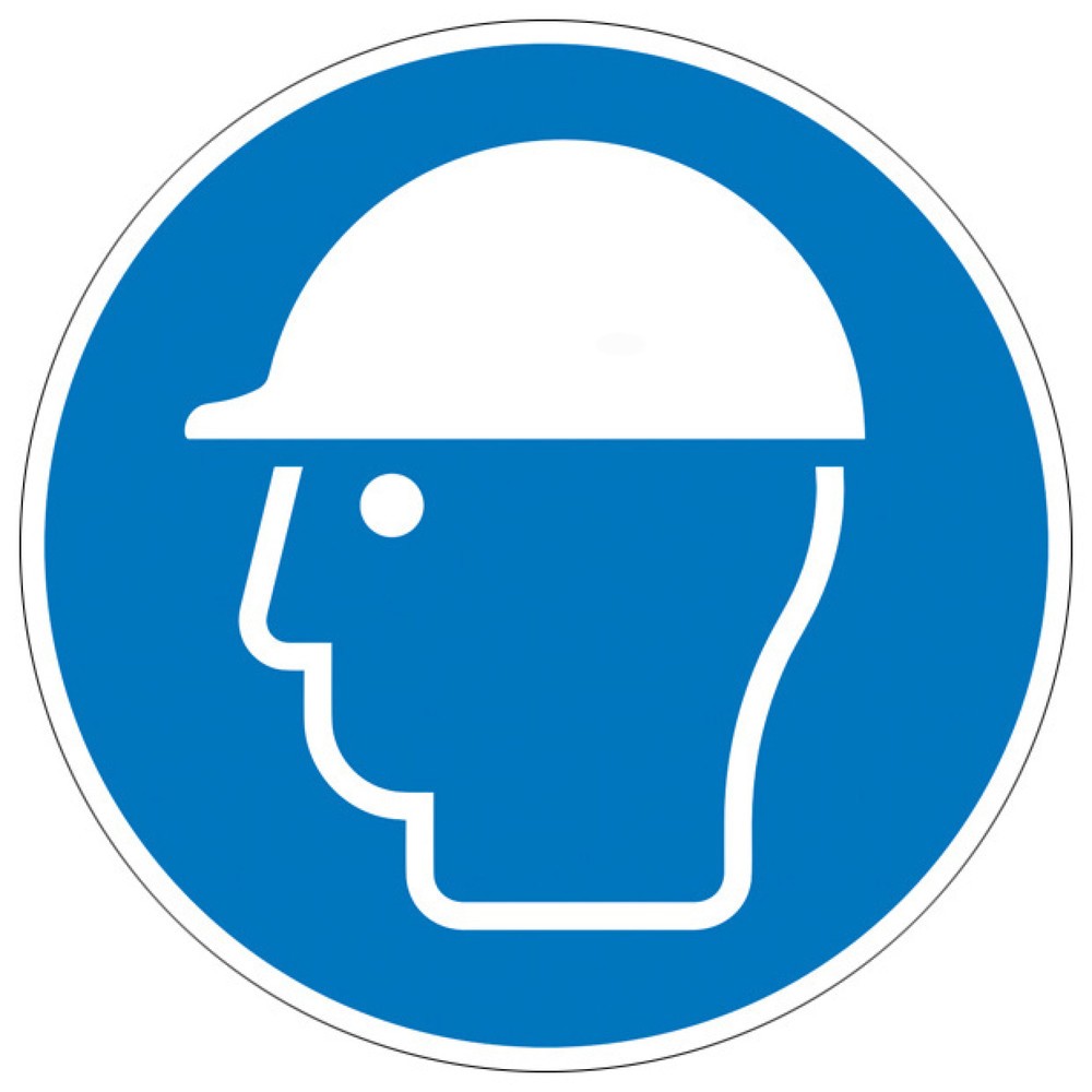 SafetyMarking® Schutzhelm tragen, Ø 315 mm, Alu
