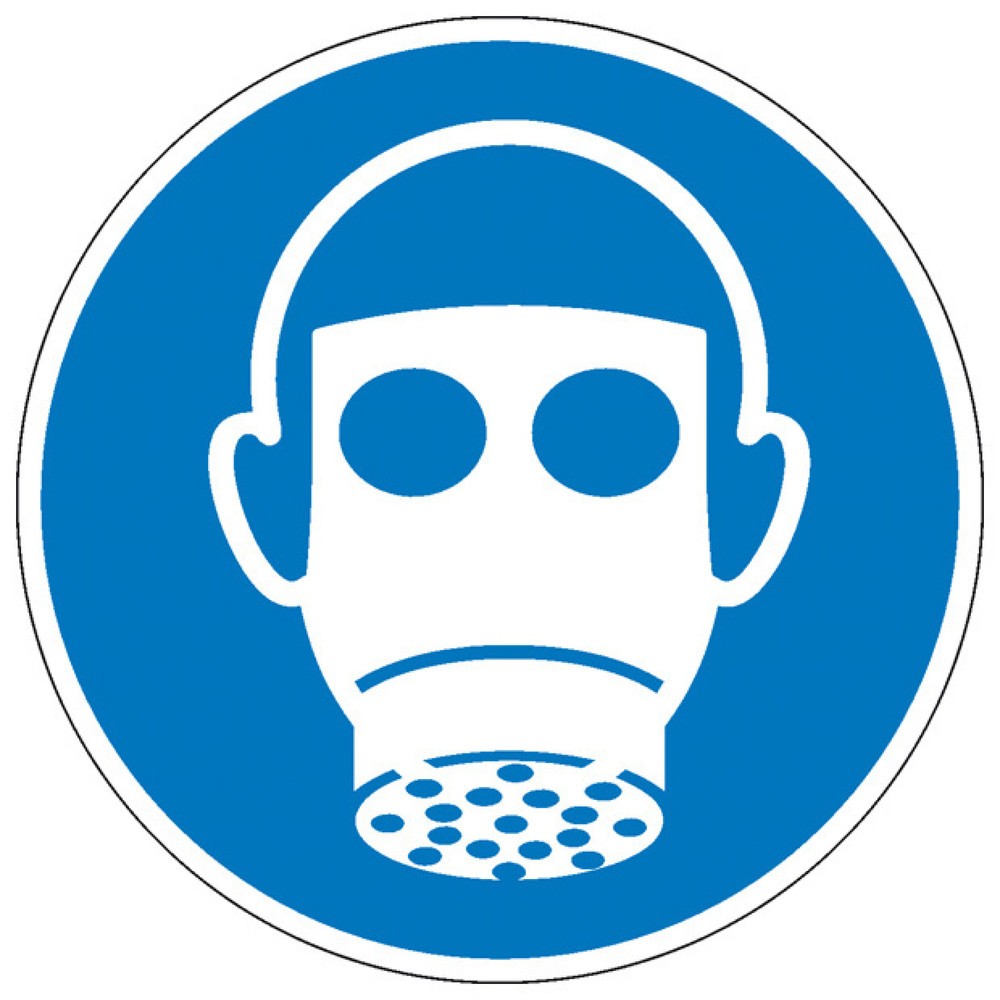SafetyMarking® Atemschutz benutzen, Ø 100 mm, Folie