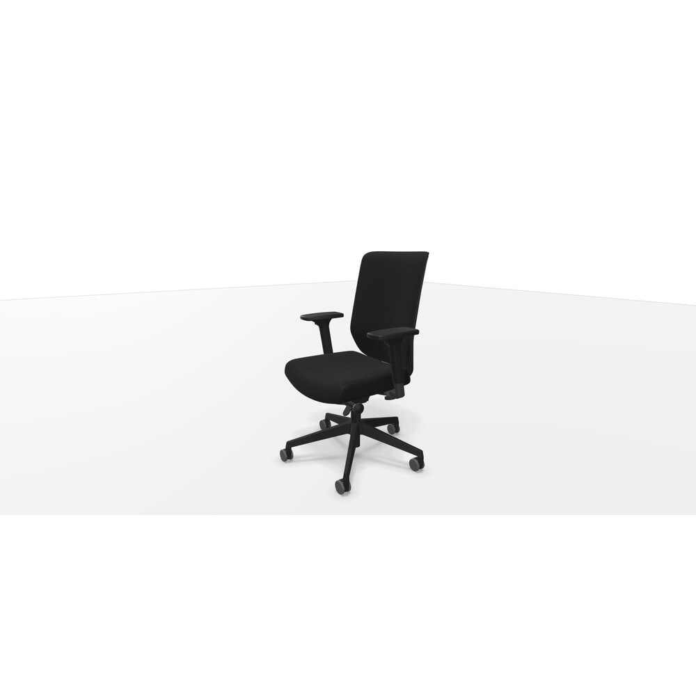 Dauphin Bürostuhl, to-sync work mesh, mit hoher Vollpolster-Rückenlehne, Synchron-Mechanik 2 (seitl. Einstellung) pro, schwarz